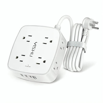 6 Ft Surge Protector Power Strip - 8 Widely Outlets with 4 USB Ports