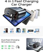Retractable Car Charger [69W USB C Car Accessories Adapter ] - Image 2