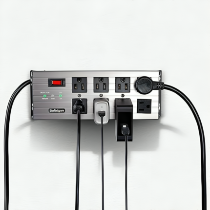 StarTech.com 8-Outlet Industrial Power Strip 125V/15A, EMI/RFI Isolation