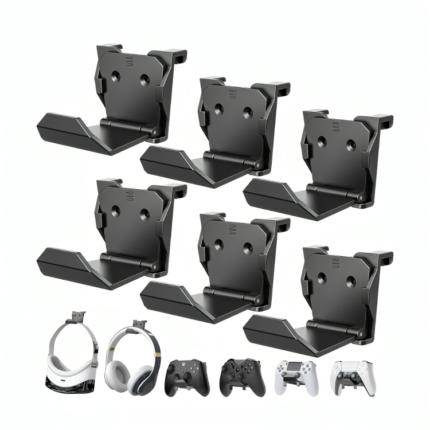 Controller Wall Mount for PS5/PS4/Xbox/Switch Controller, Adhesive PS5 Headset Holder Controller Stand for PS5 Console