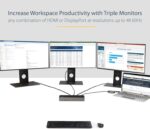 StarTech.com USB-C & USB-A Dock - Hybrid Universal Triple Monitor Laptop Docking Station w/DisplayPort - Image 3