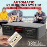 Pyle Dual Cassette Deck Stereo - Compact & Portable Hi-Fi Tape Recorder Player with Digital Professional Noise Reducing System - Image 3