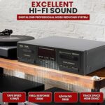 Pyle Dual Cassette Deck Stereo - Compact & Portable Hi-Fi Tape Recorder Player with Digital Professional Noise Reducing System - Image 2