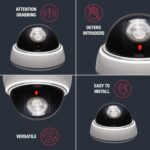 SABRE Fake Dome Security Camera, Flashing Red Light For Nighttime Visibility - Image 3
