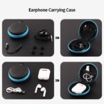 SUNGUY [5-Pack] Earphone Carry Case, Small Round Pocket Earbud Travel Carrying Case - Image 2
