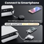 HAPPRUN Projector, Native 1080P Bluetooth Projector, Portable Outdoor Movie Projector - Image 2